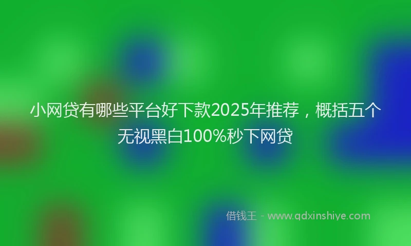 小网贷有哪些平台好下款2025年推荐，概括五个无视黑白100%秒下网贷