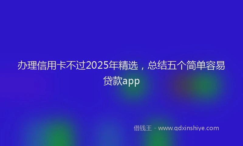 办理信用卡不过2025年精选，总结五个简单容易贷款app