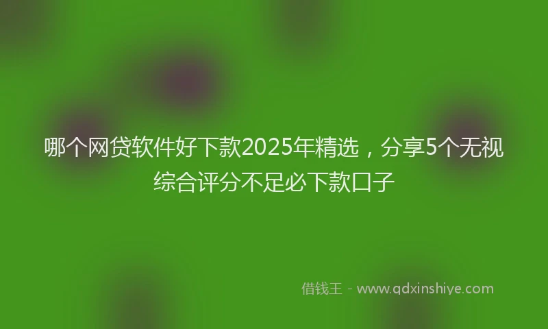 哪个网贷软件好下款2025年精选，分享5个无视综合评分不足必下款口子