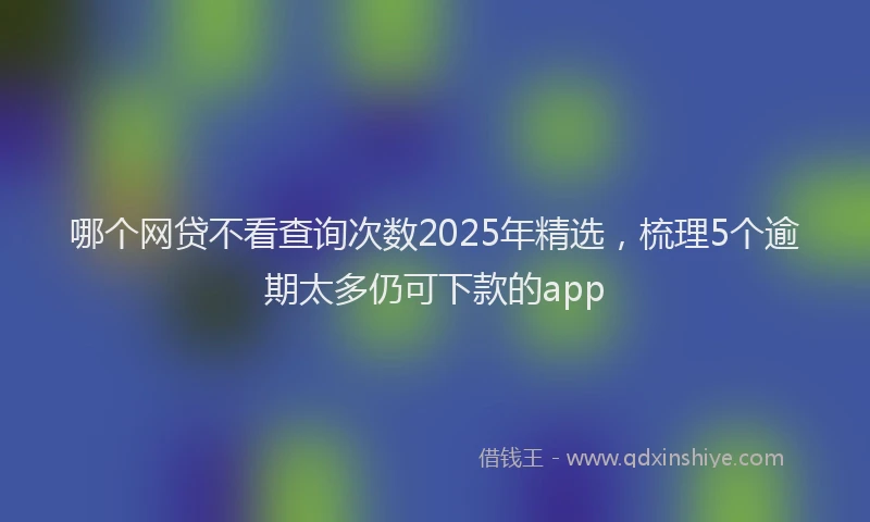 哪个网贷不看查询次数2025年精选，梳理5个逾期太多仍可下款的app