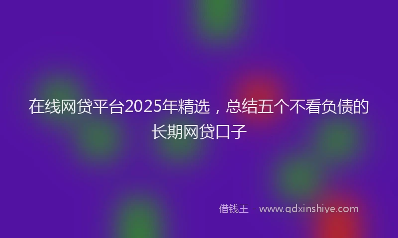在线网贷平台2025年精选，总结五个不看负债的长期网贷口子