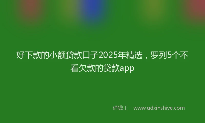 好下款的小额贷款口子2025年精选，罗列5个不看欠款的贷款app