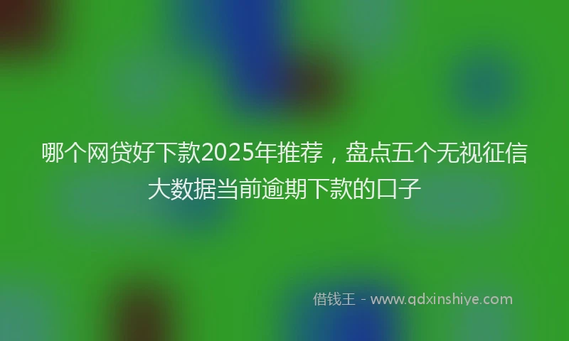 哪个网贷好下款2025年推荐，盘点五个无视征信大数据当前逾期下款的口子