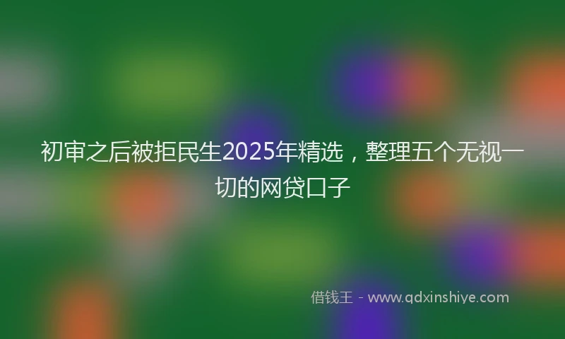 初审之后被拒民生2025年精选，整理五个无视一切的网贷口子