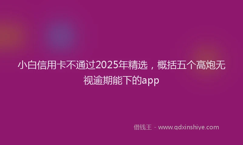 小白信用卡不通过2025年精选，概括五个高炮无视逾期能下的app
