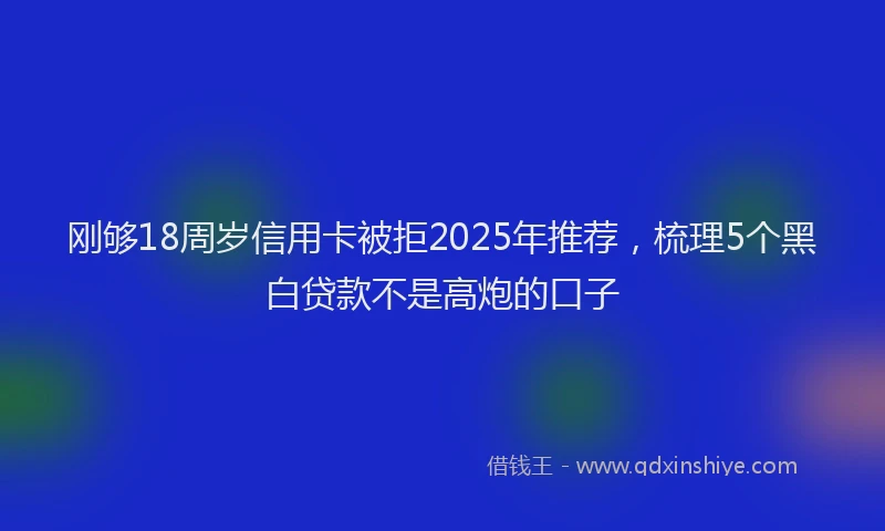刚够18周岁信用卡被拒2025年推荐，梳理5个黑白贷款不是高炮的口子