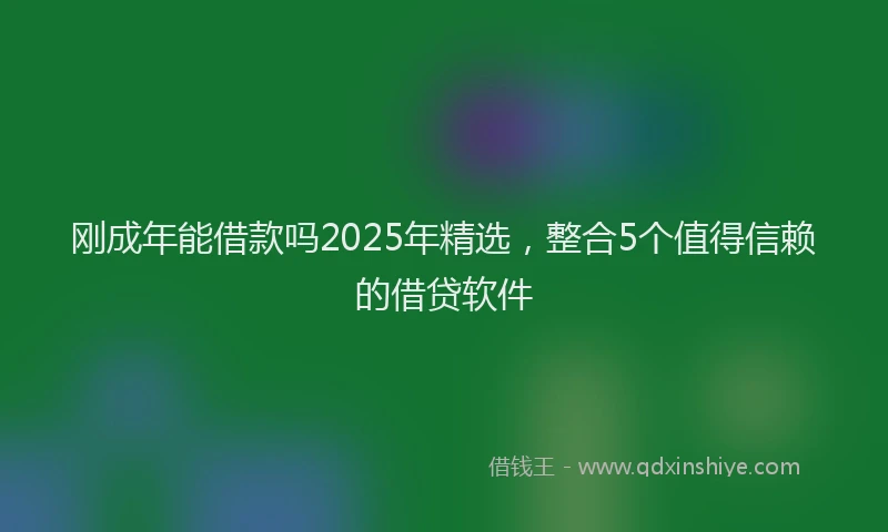 刚成年能借款吗2025年精选，整合5个值得信赖的借贷软件