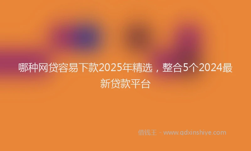 哪种网贷容易下款2025年精选，整合5个2024最新贷款平台