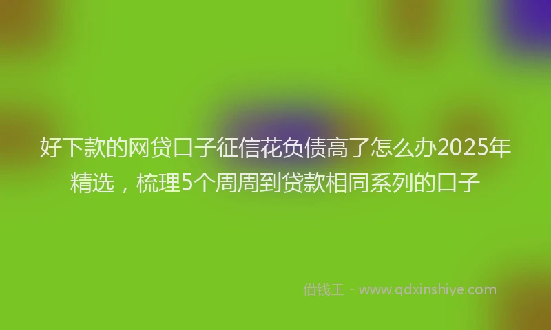 好下款的网贷口子征信花负债高了怎么办2025年精选，梳理5个周周到贷款相同系列的口子
