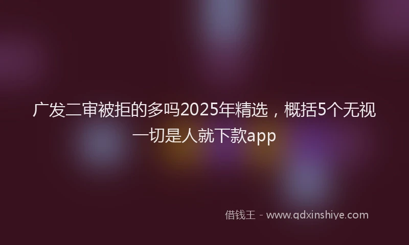 广发二审被拒的多吗2025年精选，概括5个无视一切是人就下款app