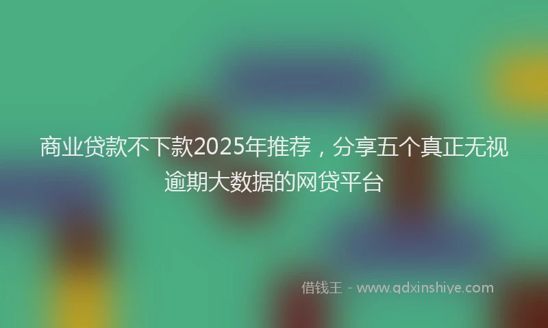 商业贷款不下款2025年推荐，分享五个真正无视逾期大数据的网贷平台