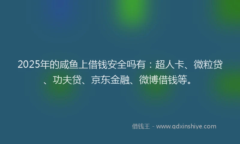 2025年的咸鱼上借钱安全吗有：超人卡、微粒贷、功夫贷、京东金融、微博借钱等。