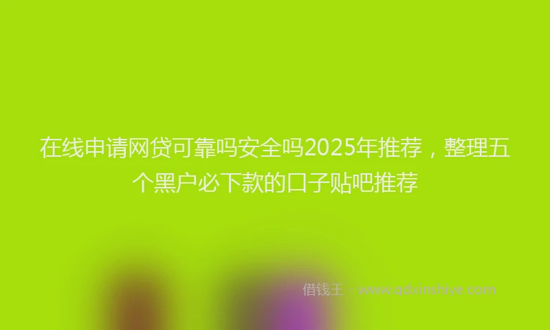 在线申请网贷可靠吗安全吗2025年推荐，整理五个黑户必下款的口子贴吧推荐