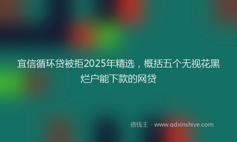 宜信循环贷被拒2025年精选，概括五个无视花黑烂户能下款的网贷