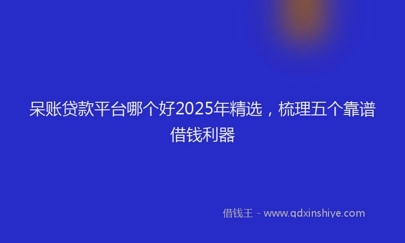 呆账贷款平台哪个好2025年精选，梳理五个靠谱借钱利器