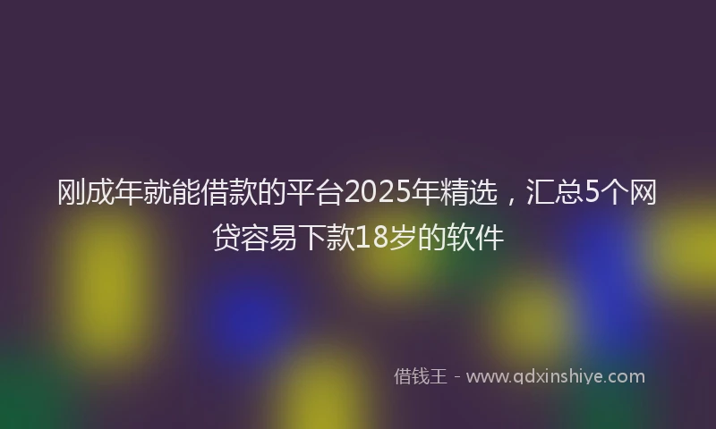 刚成年就能借款的平台2025年精选，汇总5个网贷容易下款18岁的软件