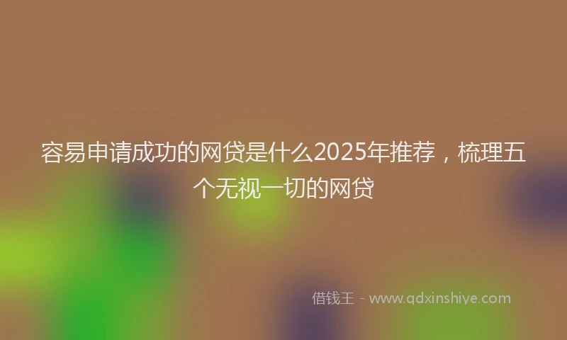 容易申请成功的网贷是什么2025年推荐，梳理五个无视一切的网贷