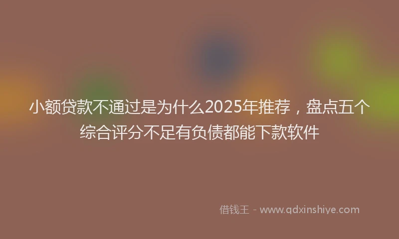 小额贷款不通过是为什么2025年推荐，盘点五个综合评分不足有负债都能下款软件