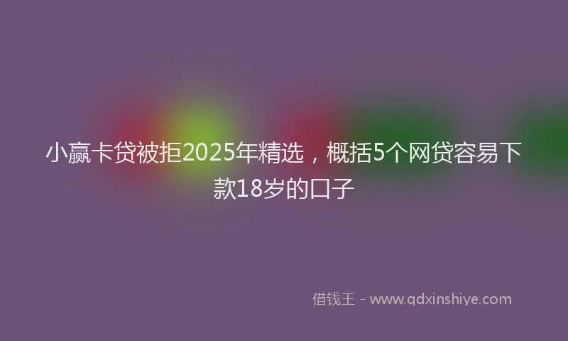 小赢卡贷被拒2025年精选，概括5个网贷容易下款18岁的口子