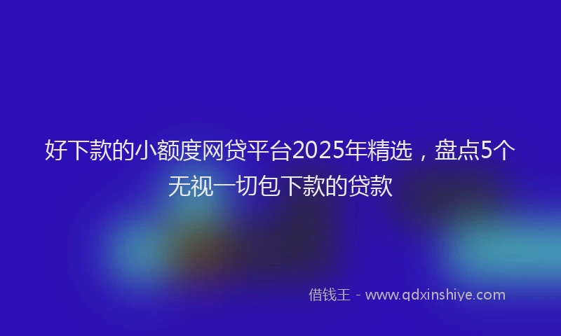 好下款的小额度网贷平台2025年精选，盘点5个无视一切包下款的贷款