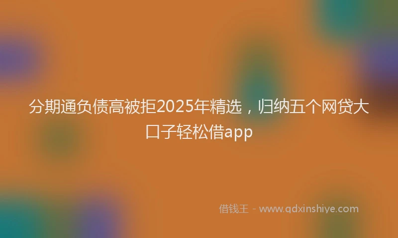分期通负债高被拒2025年精选，归纳五个网贷大口子轻松借app