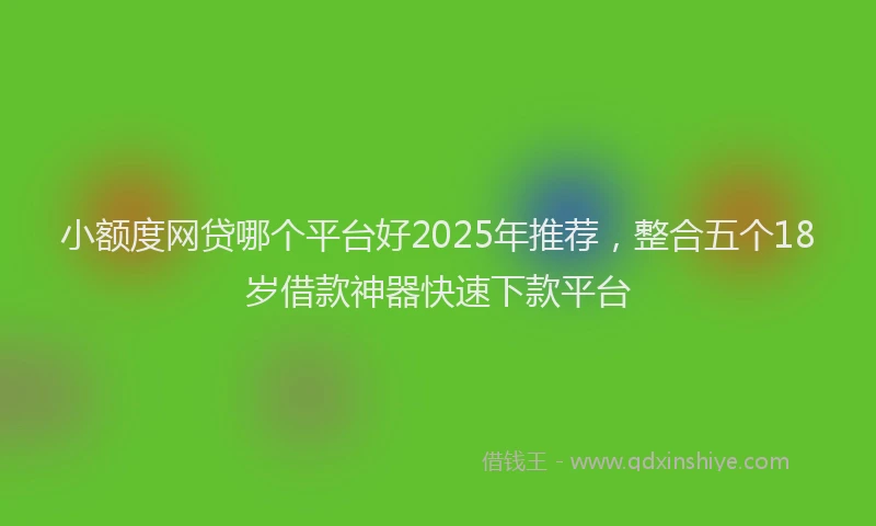 小额度网贷哪个平台好2025年推荐，整合五个18岁借款神器快速下款平台