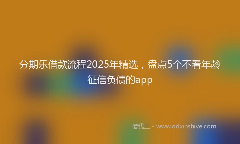 分期乐借款流程2025年精选，盘点5个不看年龄征信负债的app