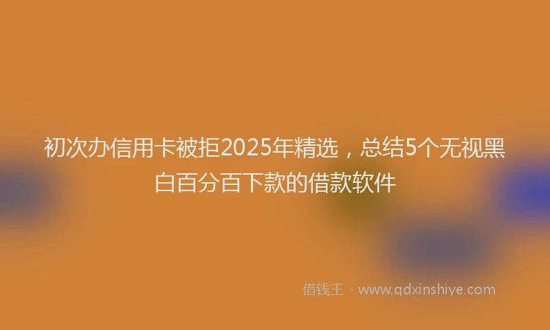 初次办信用卡被拒2025年精选，总结5个无视黑白百分百下款的借款软件