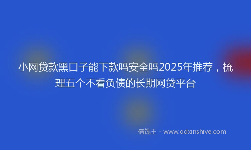 小网贷款黑口子能下款吗安全吗2025年推荐，梳理五个不看负债的长期网贷平台