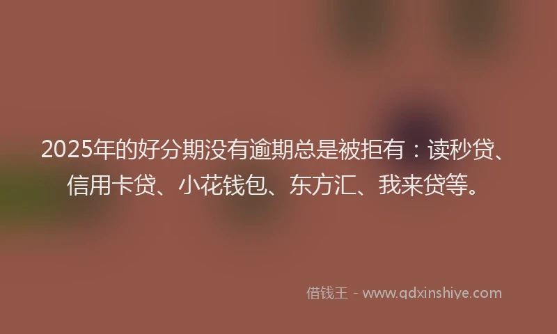 2025年的好分期没有逾期总是被拒有：读秒贷、信用卡贷、小花钱包、东方汇、我来贷等。