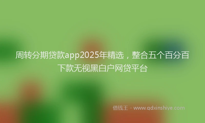 周转分期贷款app2025年精选，整合五个百分百下款无视黑白户网贷平台