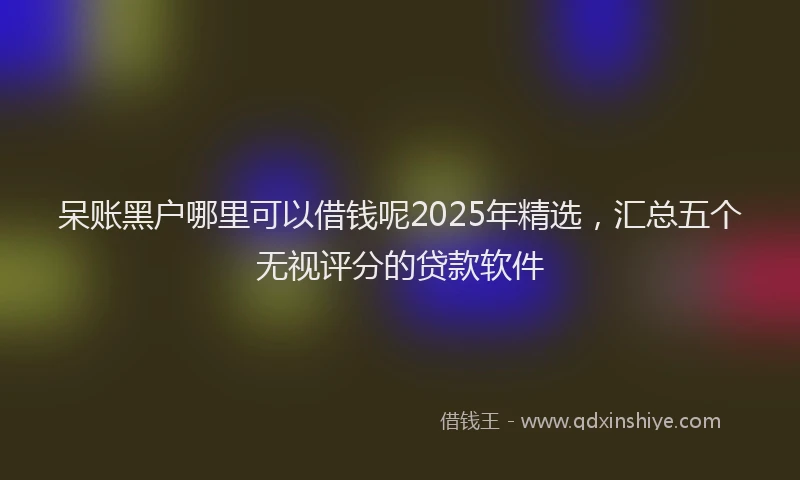 呆账黑户哪里可以借钱呢2025年精选，汇总五个无视评分的贷款软件