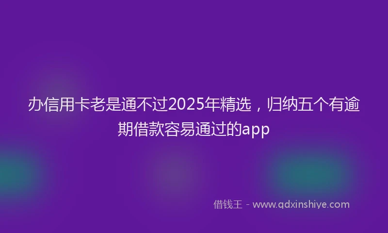办信用卡老是通不过2025年精选，归纳五个有逾期借款容易通过的app