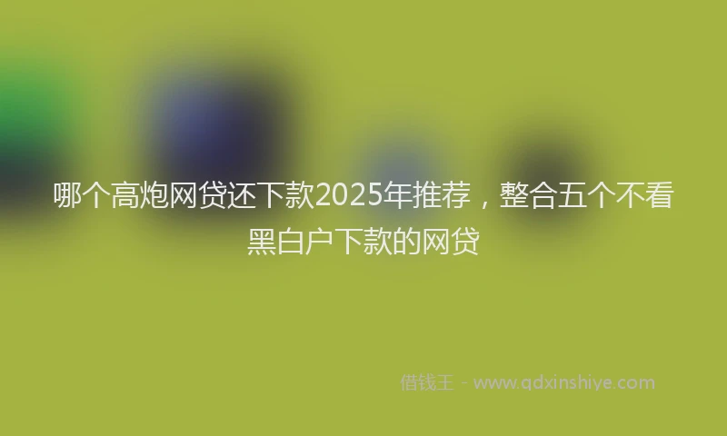 哪个高炮网贷还下款2025年推荐，整合五个不看黑白户下款的网贷