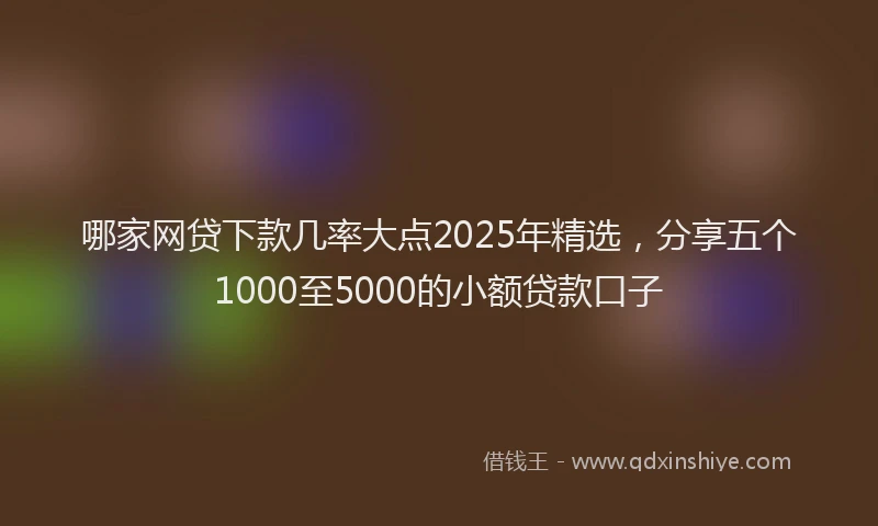 哪家网贷下款几率大点2025年精选，分享五个1000至5000的小额贷款口子