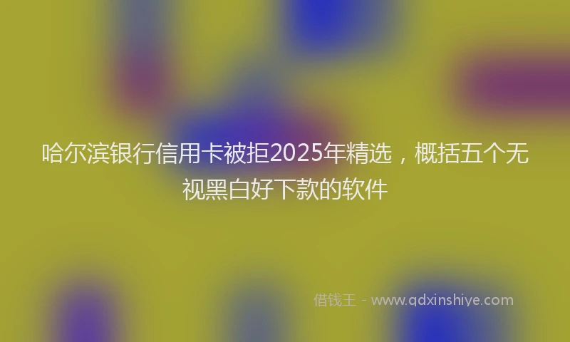 哈尔滨银行信用卡被拒2025年精选，概括五个无视黑白好下款的软件