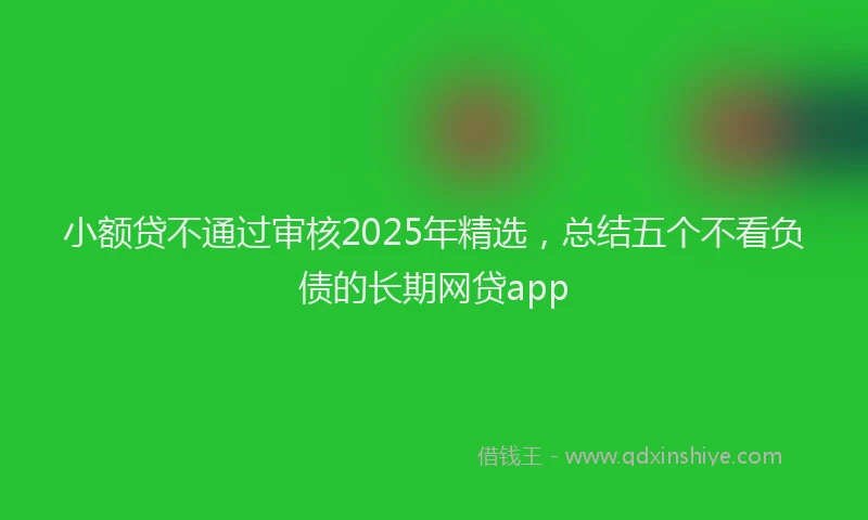 小额贷不通过审核2025年精选，总结五个不看负债的长期网贷app