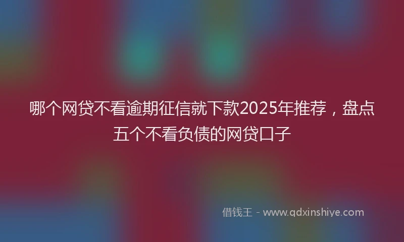 哪个网贷不看逾期征信就下款2025年推荐，盘点五个不看负债的网贷口子