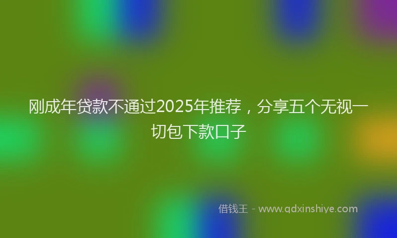 刚成年贷款不通过2025年推荐，分享五个无视一切包下款口子
