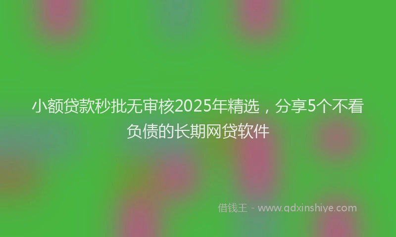 小额贷款秒批无审核2025年精选，分享5个不看负债的长期网贷软件