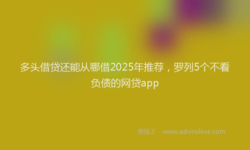 多头借贷还能从哪借2025年推荐，罗列5个不看负债的网贷app