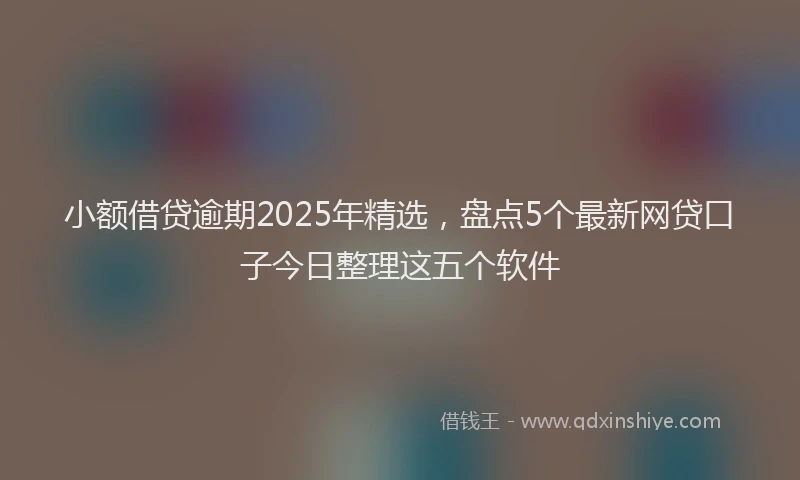 小额借贷逾期2025年精选，盘点5个最新网贷口子今日整理这五个软件
