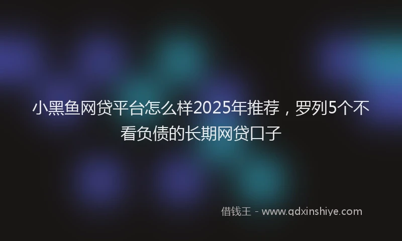 小黑鱼网贷平台怎么样2025年推荐，罗列5个不看负债的长期网贷口子