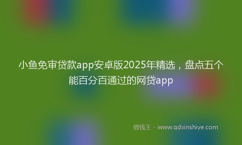 小鱼免审贷款app安卓版2025年精选，盘点五个能百分百通过的网贷app