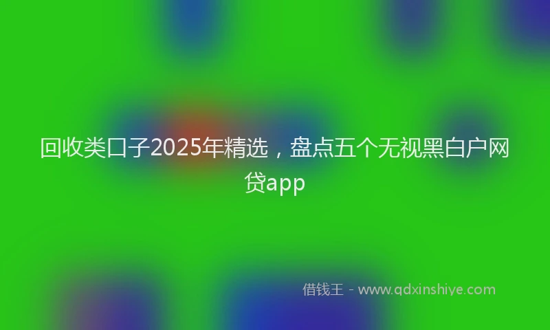 回收类口子2025年精选，盘点五个无视黑白户网贷app