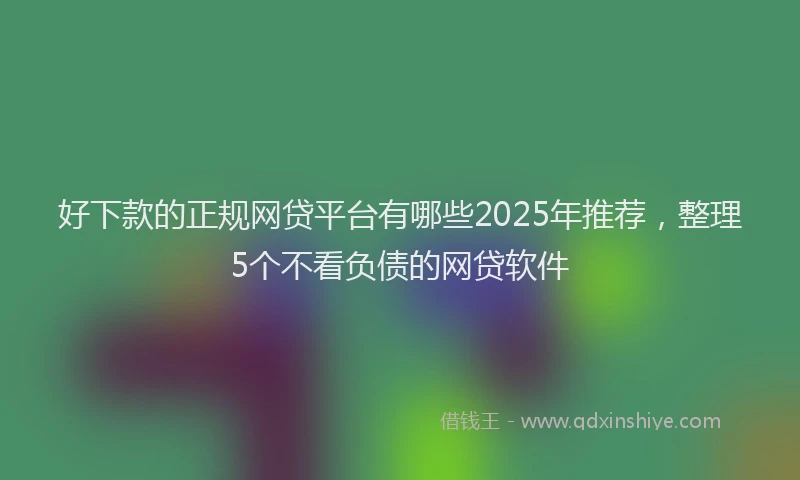 好下款的正规网贷平台有哪些2025年推荐，整理5个不看负债的网贷软件