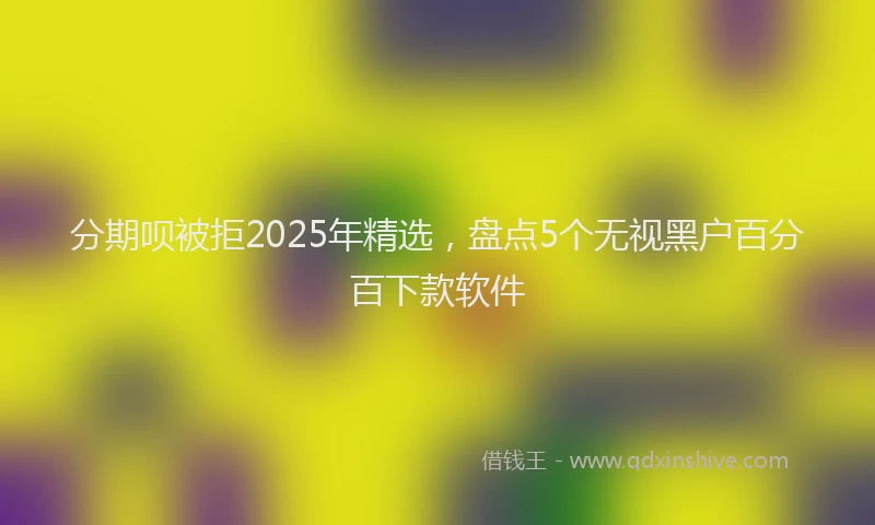 分期呗被拒2025年精选，盘点5个无视黑户百分百下款软件