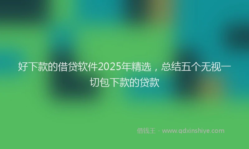 好下款的借贷软件2025年精选，总结五个无视一切包下款的贷款
