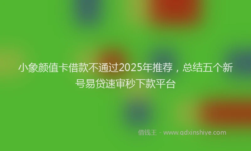 小象颜值卡借款不通过2025年推荐，总结五个新号易贷速审秒下款平台