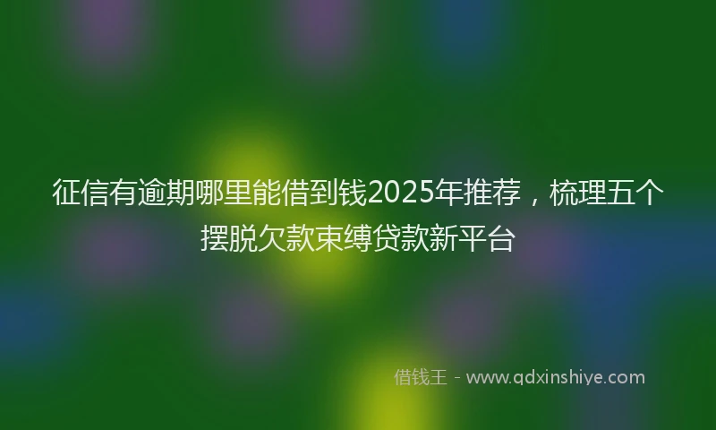 征信有逾期哪里能借到钱2025年推荐，梳理五个摆脱欠款束缚贷款新平台
